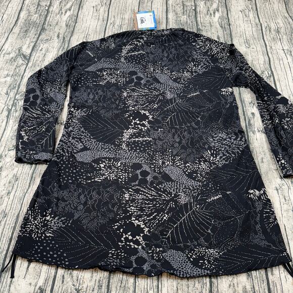 Coolibar UPF 50+ Women’s Tunic Top Black Floral Print Size XXL NWT - Picture 2 of 12